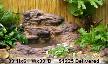 Swimming pool rock waterfalls and fountains add value to your home. Swimming pool rock waterfalls and fountains add beautiful scenery. Swimming pool water features are enjoyed by the whole family. Swimming pools deserve to have the addition of a luxurious rock waterfalls and fountains. Your swimming pool / patio / yard can have one, too! Beautify your swimming pool easily with a rock waterfalls and fountains.